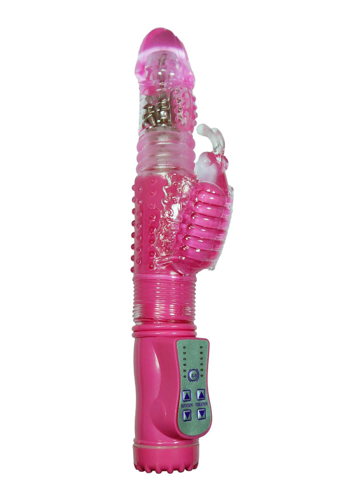 Boysoftoys - 26-00102 - Up & Down Rabbit - Rotatin - Big size 24 ,5 cm - Powerful Pink Tarzan - 36 function