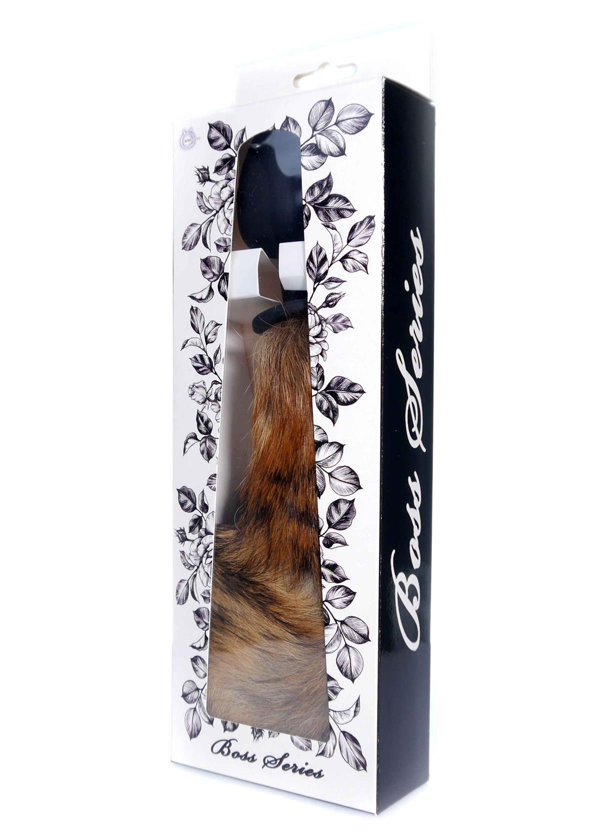 Bossoftoys - 26-00134 - foxtail - Silicone black Plug with brown tail - 45 cm - XXL size