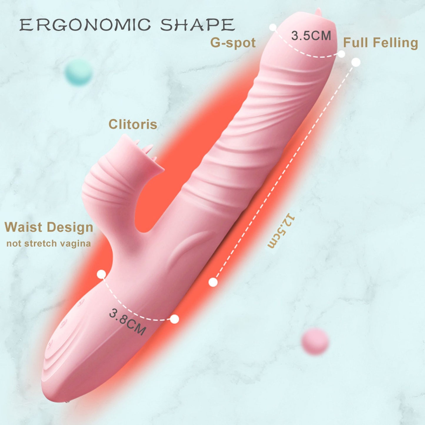 Bossoftoys - 26-00156 - Fanny Air sucker Clitoris Licker G Spot Vibrator - 20 Function - Pink