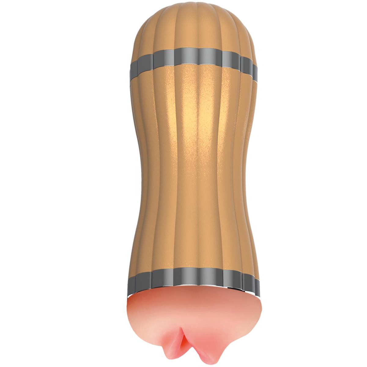 Bossoftoys - 26-00188 - Bevis Vibrating Big Size Golden Masturbatorcup - Usb