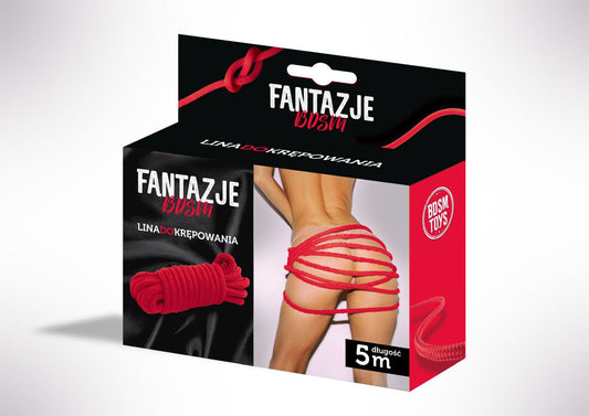 Bossoftoys - Fantazje - Red - Bondage Rope - BDSM rope - 5 Meter - 29-00115