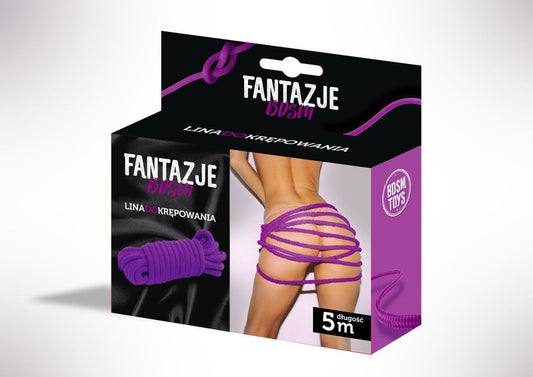 Bossoftoys - Fantazje - Purple - Bondage Rope - BDSM rope - 5 Meter - 29-00116