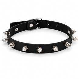 Kinky Pleasure - T083 - Spiked Choker - (With Spikes) - 3 Colours - 40cm