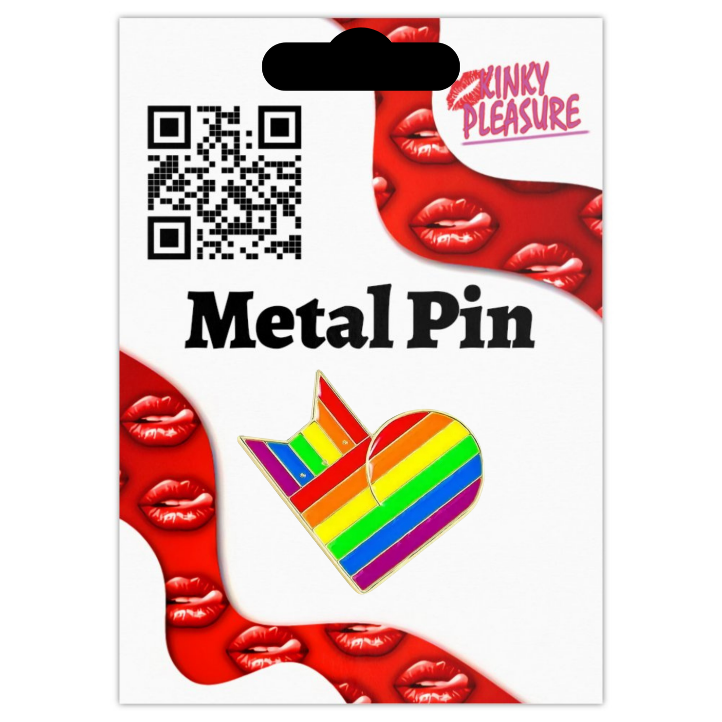 Kinky Pleasure - KPB047 - Badge / Pin - Heart - Model 03