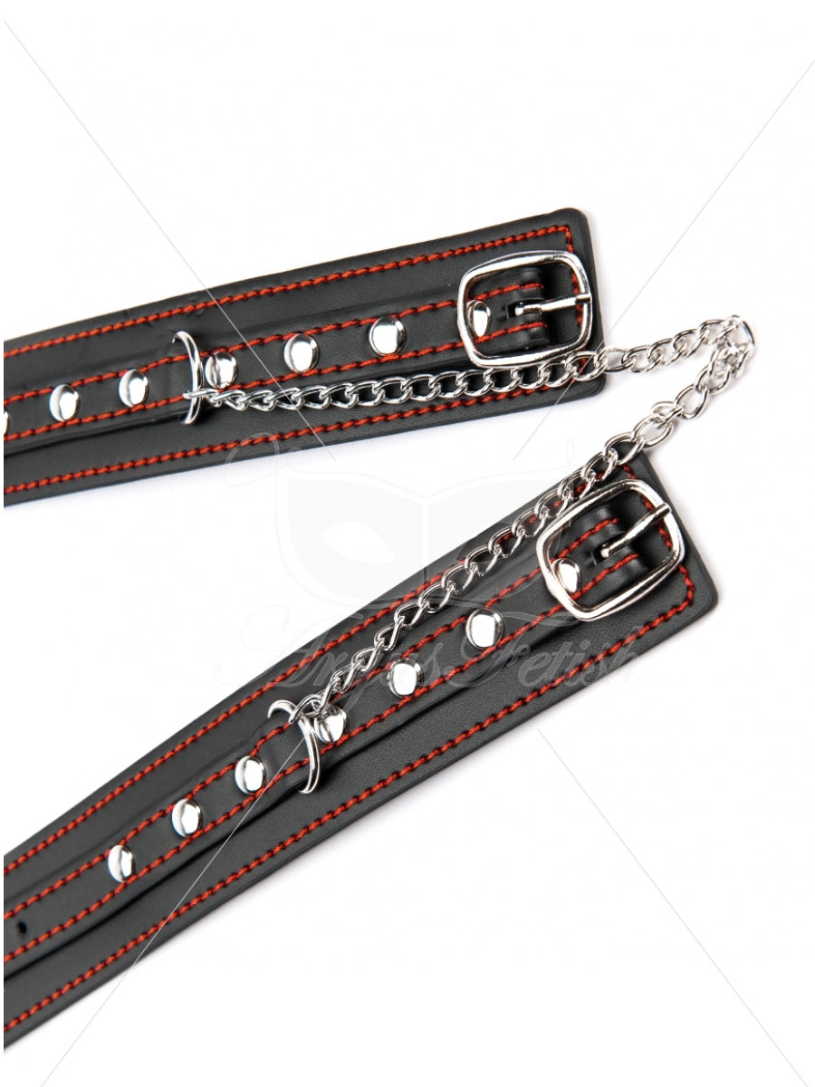 Argus - Mini Wrist Cuffs - Black Leather - AF 001017