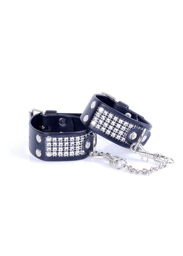 Bossoftoys - 33-00094 - Luxury Handcuffs - Wristcuffs with Diamond Stones - for Luxury Bondage games