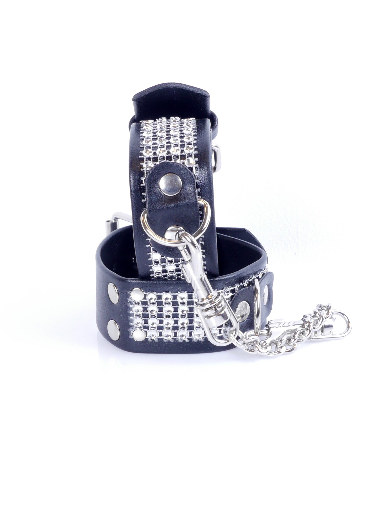 Bossoftoys - 33-00094 - Luxury Handcuffs - Wristcuffs with Diamond Stones - for Luxury Bondage games