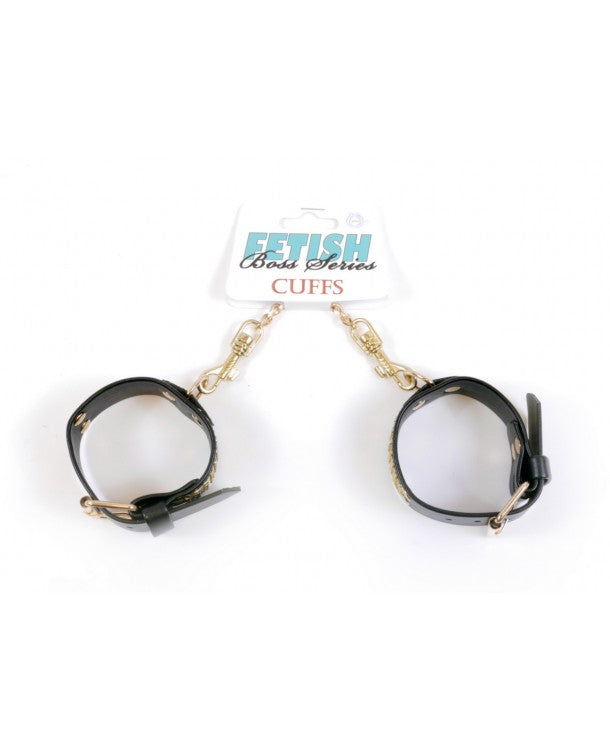 Bossoftoys - 33-00095 - Fetish - big size Handcuffs - Crystals - Gold - Adjustable