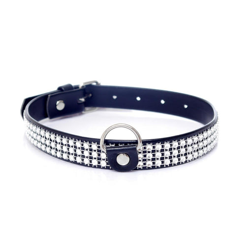 Boysoftoys - 33-00099 - Collar - Studs - Small - Silver - Diamonds