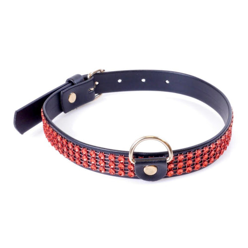 Boysoftoys - 33-00108 - Collar with crystals - Fetish Boss Series - 2 cm - Red