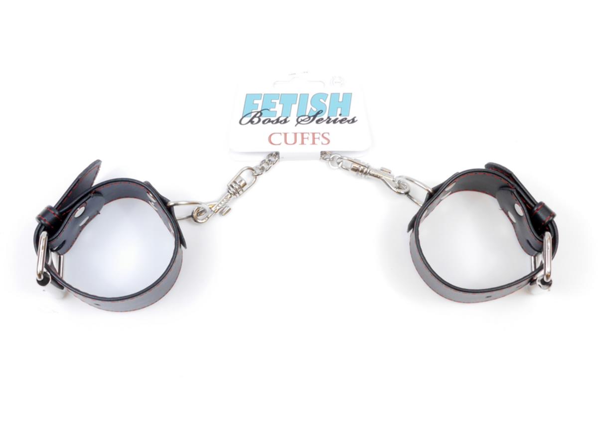 Bossoftoys - 33-00115 - Handcuffs - Studs - Wristcuffs - 4 cm - Red line