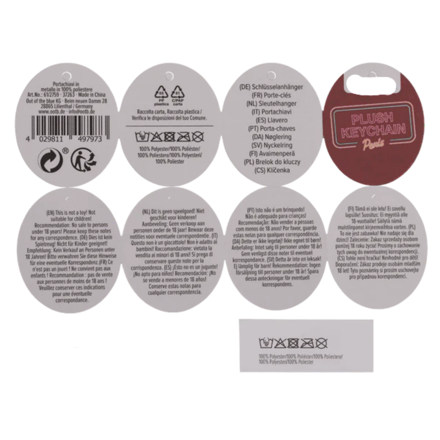 Kinky Pleasure - OB161 - Plush Keychain P*nis – Soft Naughty Bag Charm