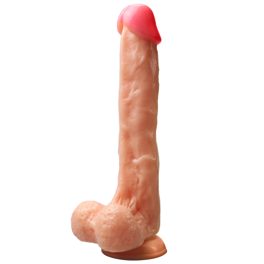 Power Escorts - BR157 Flesh - Rocket John 10'' - Realistic Dildo - 10 Inch / 25,5 CM