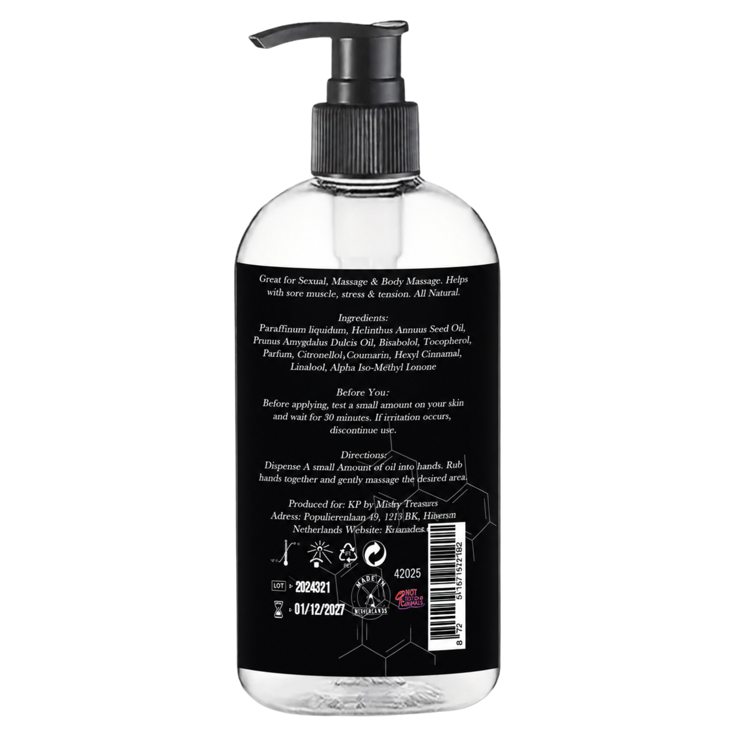 Kinky Pleasure - KPD013 - Almond Massage Oil - 250ml
