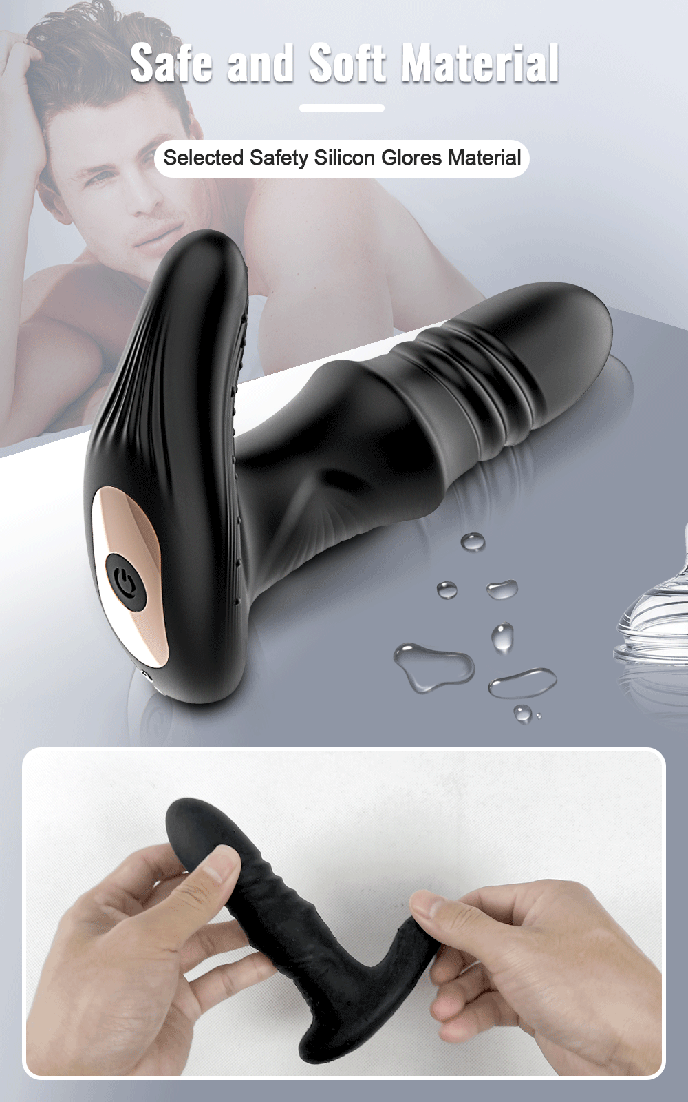 Lovesecret Premium Prostate Massager LS03 – App Controlled - Up & Down - 9 Thrusting / Vibration Modes