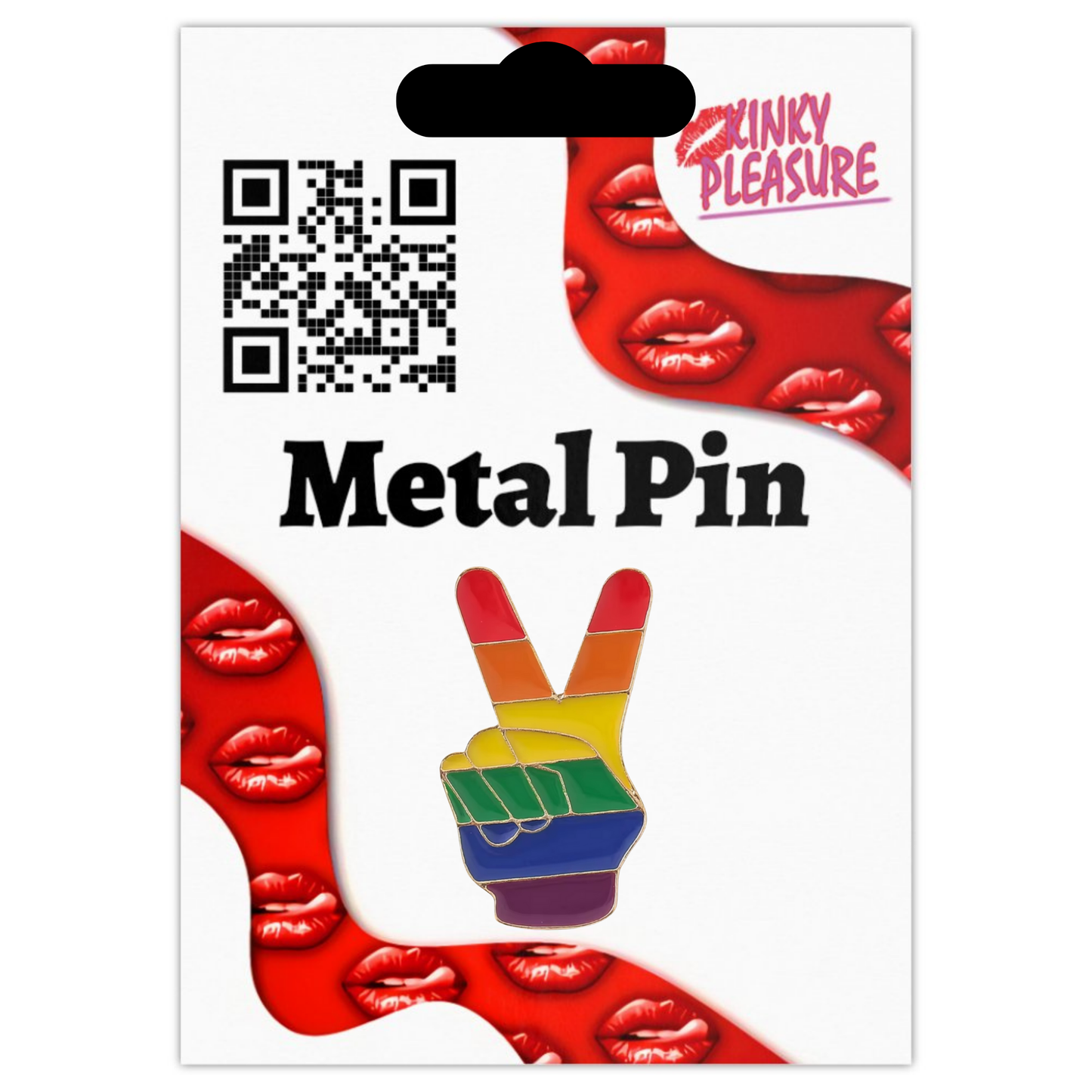 Kinky Pleasure - KPB033 - Badge / Pin - Hands Peace - 3,3x2,0cm