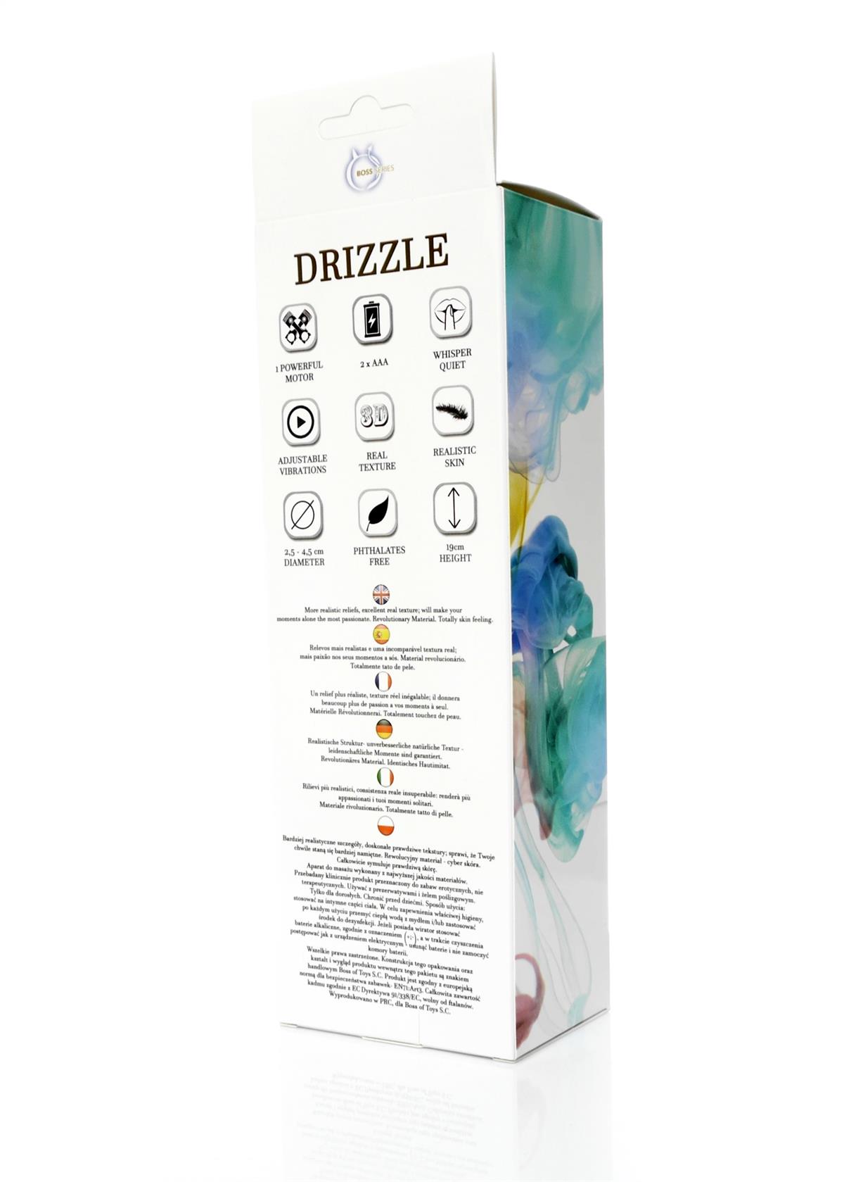 Boysoftoys Drizzle Realistic vibrator - Cyber leather - Extra ordinary Flexible Material - Flesh - 19 cm - 44-00005