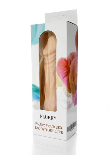 Boysoftoys Flurry Realistic vibrator - Cyber leather - Extra ordinary Flexible Material - Flesh - 20,3 cm - 44-00006