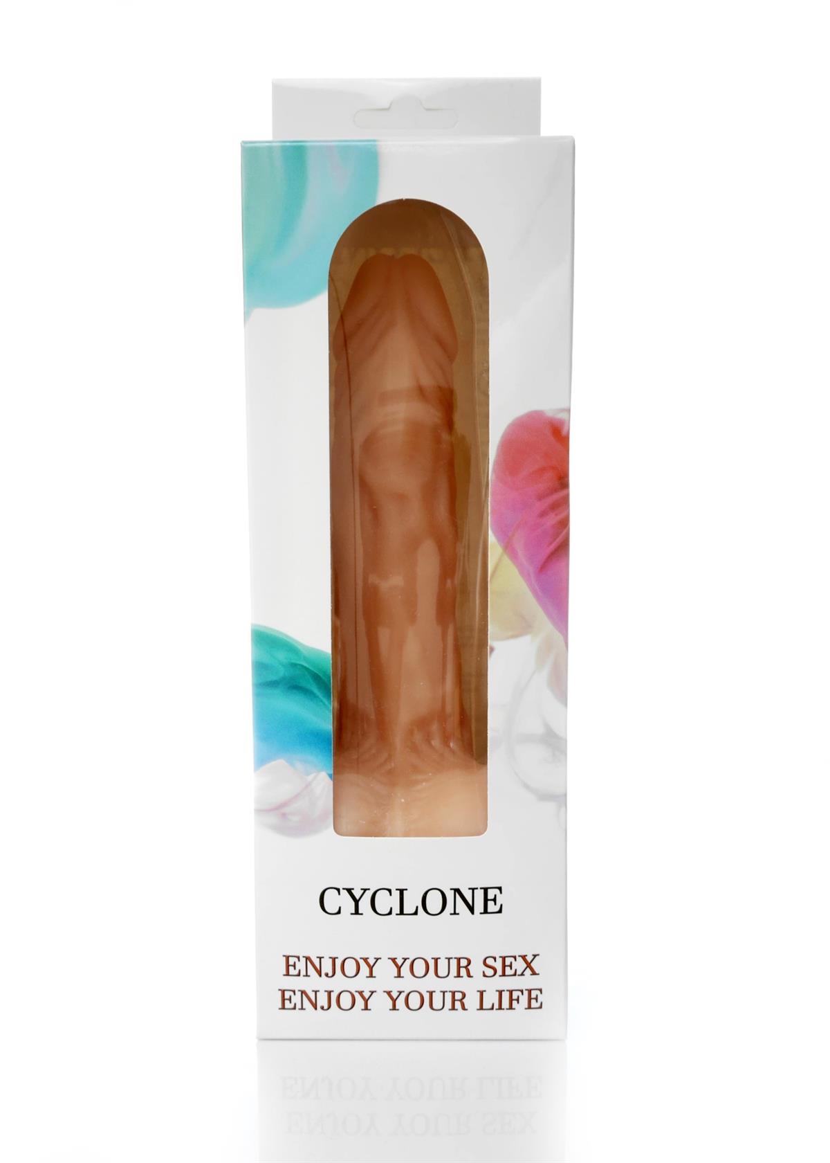 Boysoftoys Cyclone Realistic vibrator - 12 Function - Cyber leather - Extra ordinary Flexible Material - Flesh - 20,5 cm -44-00010