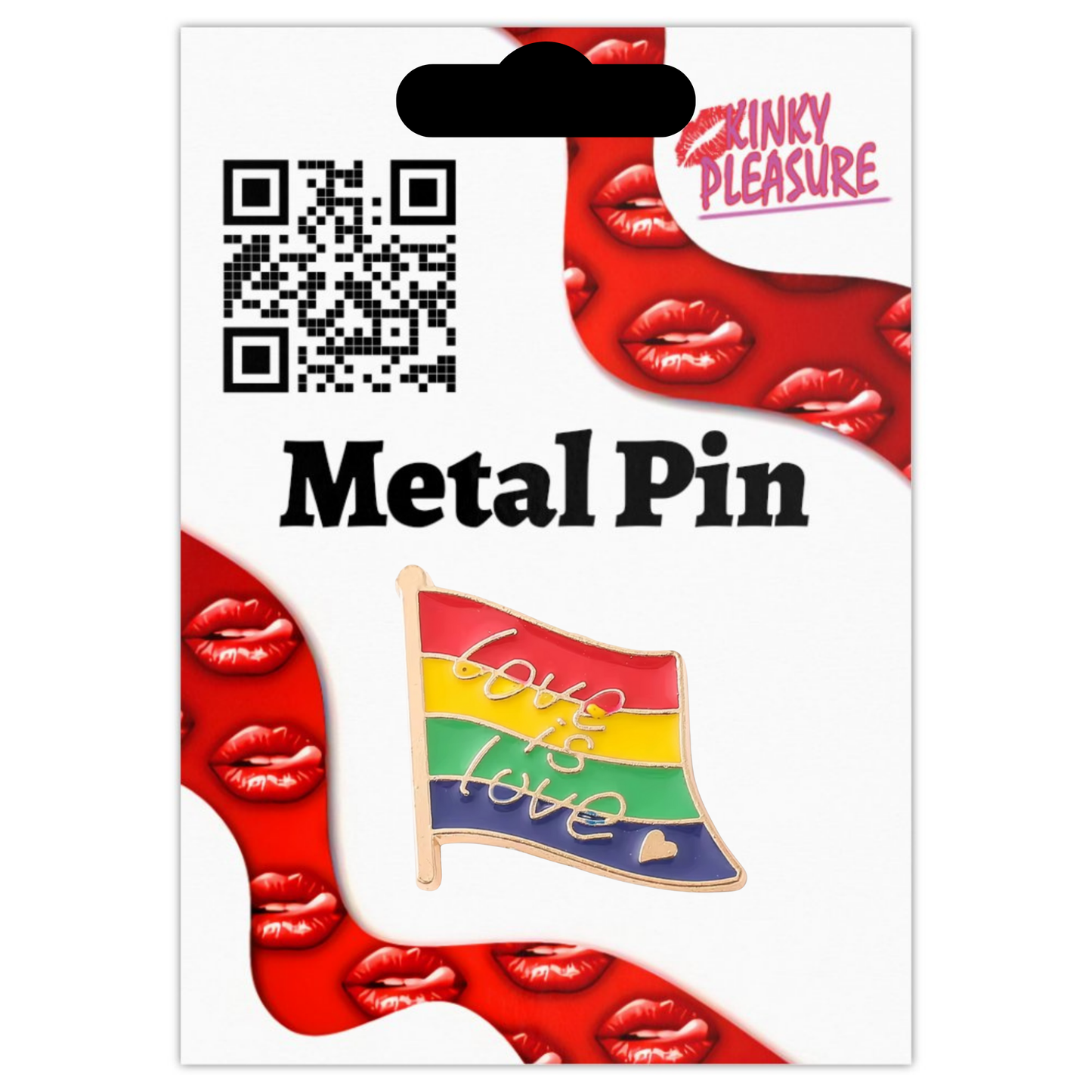 Kinky Pleasure - KPB032 - Badge / Pin - Flag Love Is Love