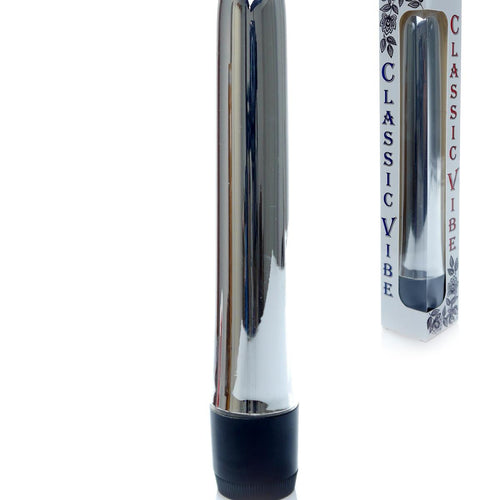 Boysoftoys - 46-00013 - Classic vibe Vibrator - glossy silver - 18 cm - dia 2,5/3 cm - Colour window box