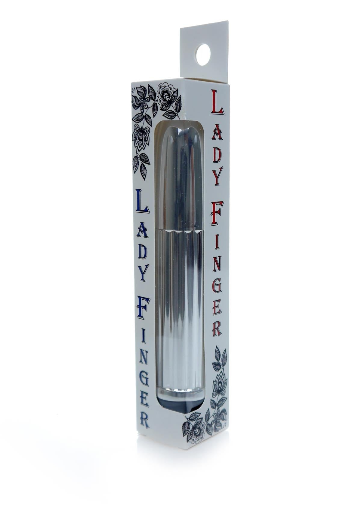 Bossoftoys - 46-00019 - Mini vibrator -  Lady finger - 13 cm - dia 2,5 cm - Silver - Window colourbox