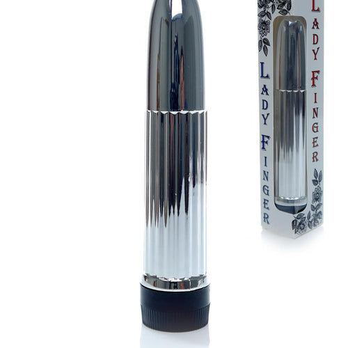 Boysoftoys - 46-00019 - Mini vibrator - Lady finger - 13 cm - dia 2,5 cm - Silver - Window colourbox