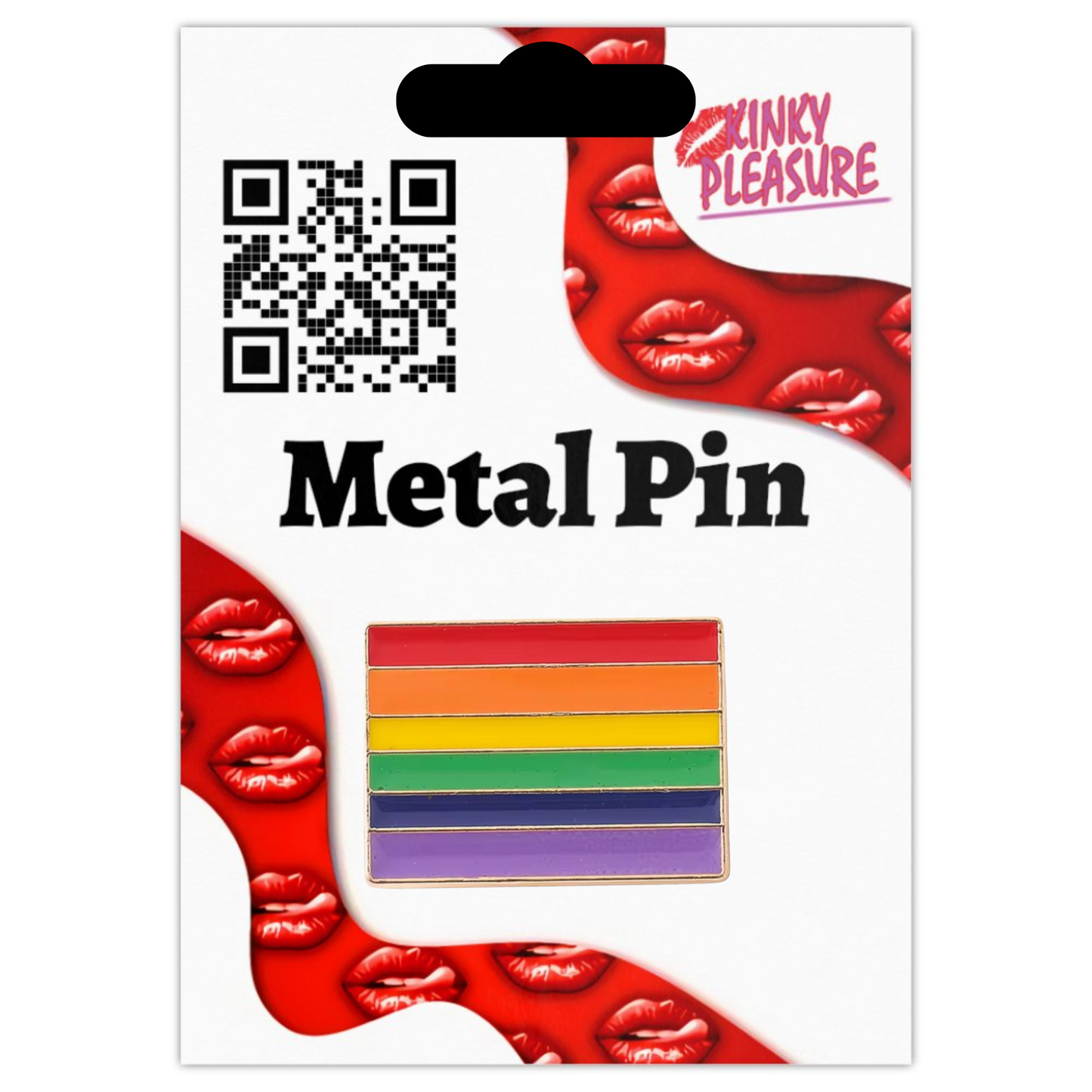 Kinky Pleasure - KPB038 - Badge / Pin - Plate - Silver