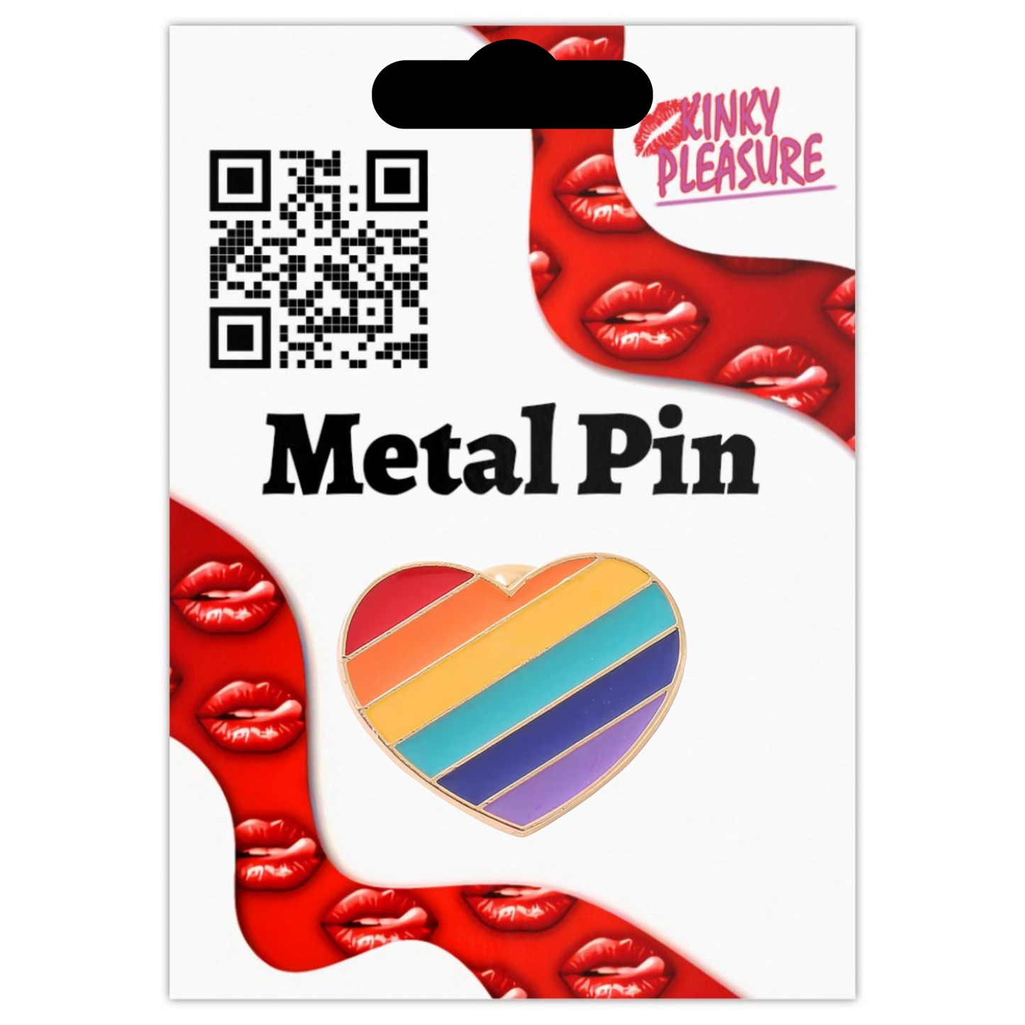 Kinky Pleasure - KPB027 - Badge / Pin - Heart - Model 02