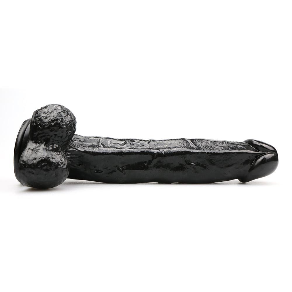 Power Escorts - BR157 Black - Rocket John 10'' - Realistic Dildo - 10 Inch / 25,5 CM