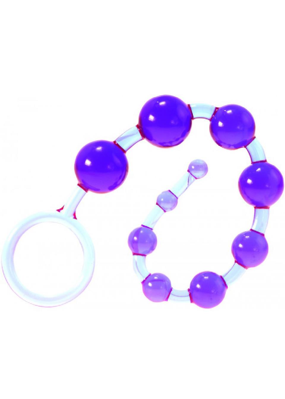 ABS - 5-00243 - Dragon tail Anal beads - Purple - colour box