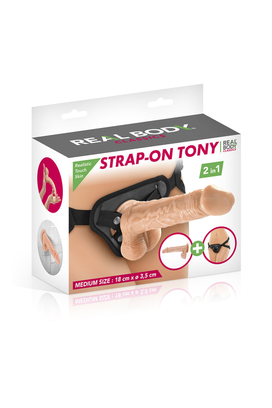 Real Body - 514127 - Strap On Tony - 18 CM Dia 3,5 CM