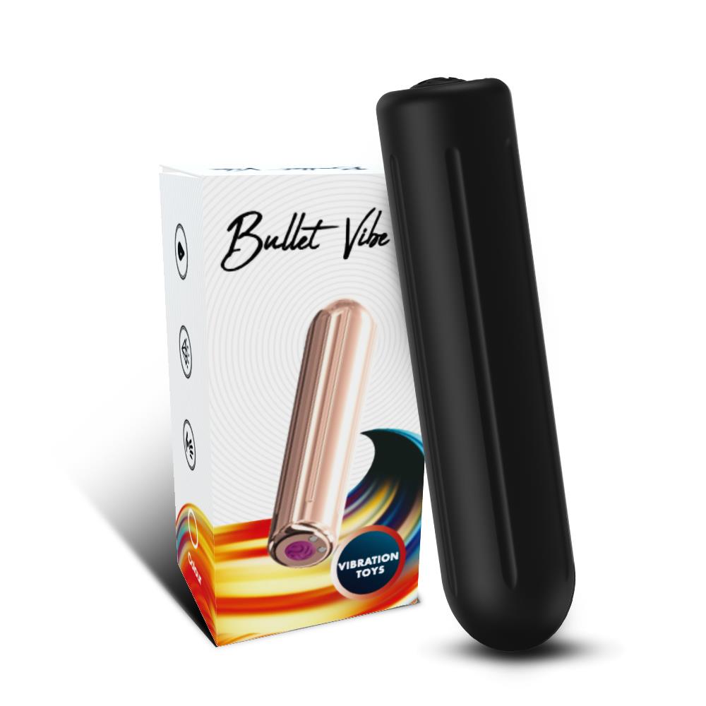Bossoftoys - 52-00004-1 - Powerful Rock Bullet - USB rechargeable - 9 vibration modes - mat black