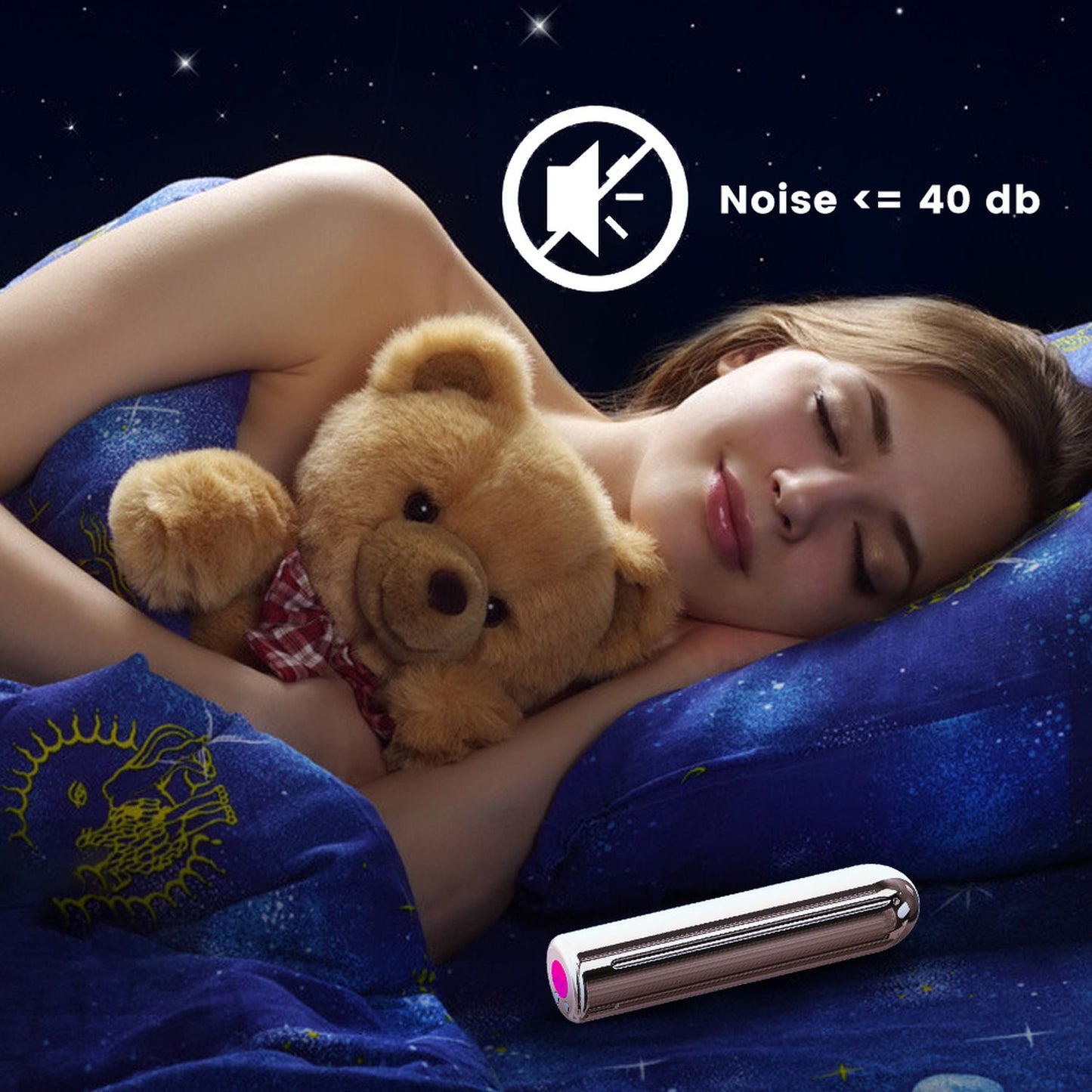 Bossoftoys - 52-00004 - Powerful Rose Gold Rock Bullet - USB rechargeable - 9 vibration modes
