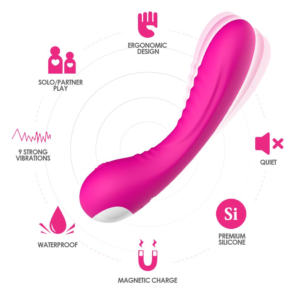 Boysoftoys - 52-00006 - Legend pink - USB rechargeable - 9 vibration modes - Pink