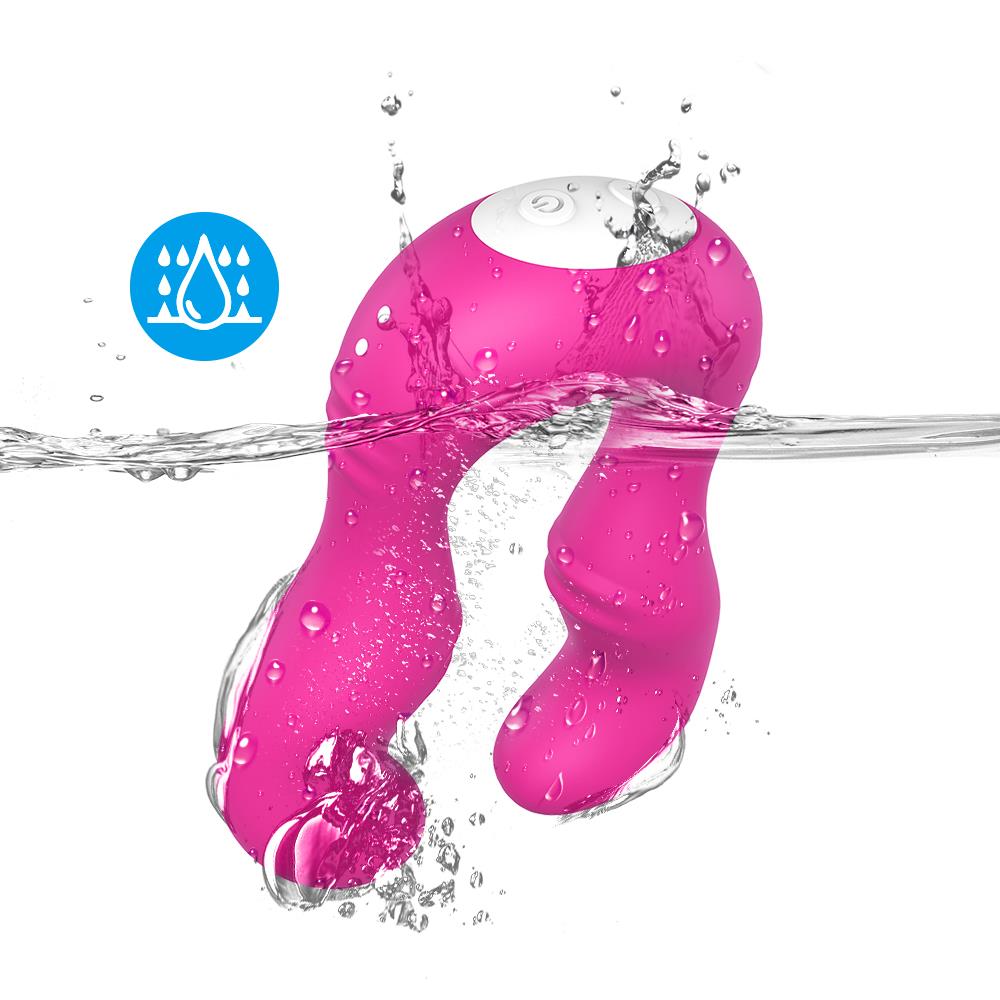 Boysoftoys - 52-00011 - Lesbian couple vibrator - Seraph pink - 100% waterproof - 9 vibration modes - USB rechargeable