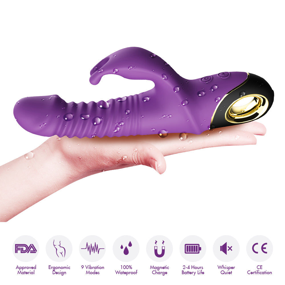 Bossoftoys - Zing purple - vibrator - 4 pulsation modes - G-spot - 52-00013 -1 - USB rechargeable - 100% waterproof - 9 vibration modes