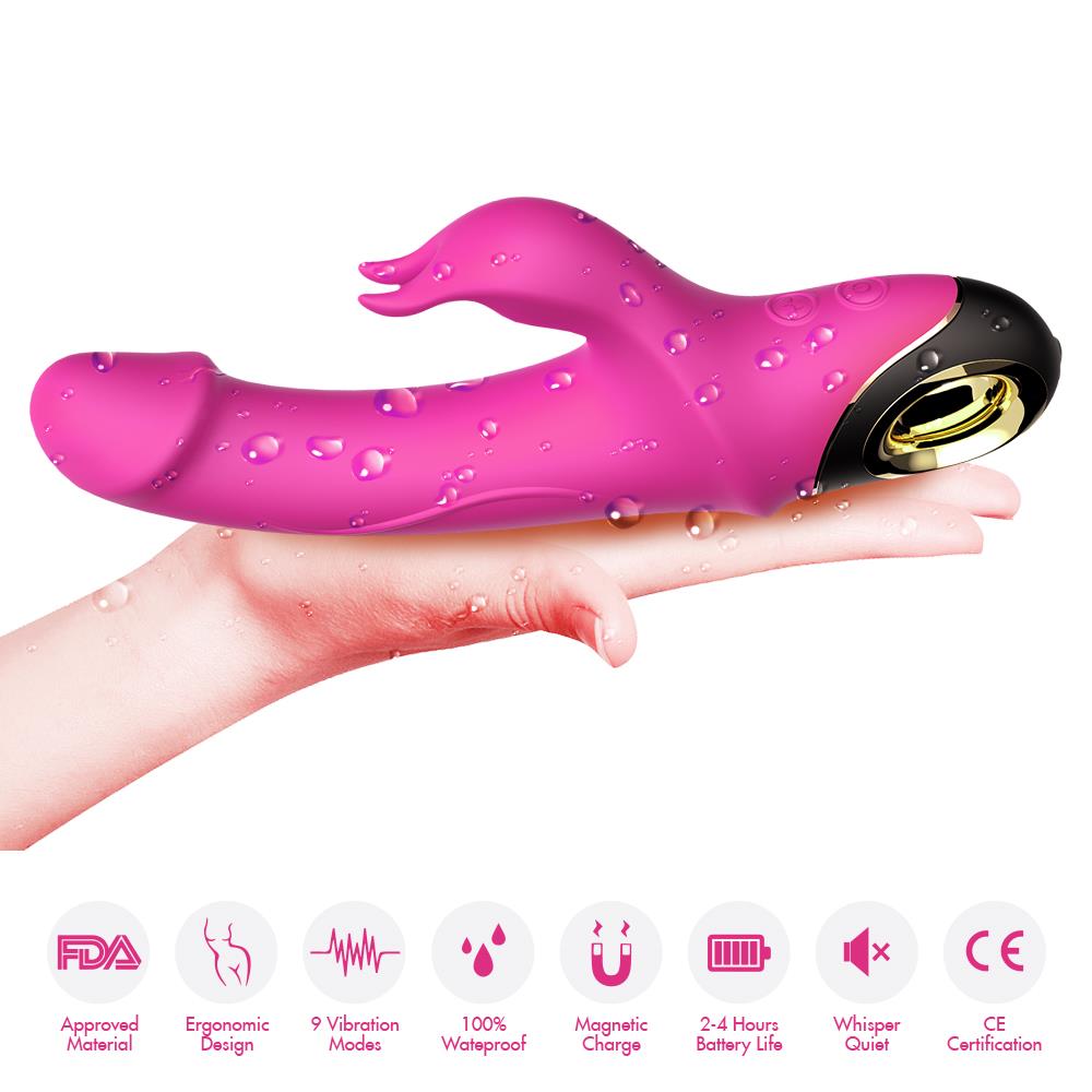 Bossoftoys - 52-00014 - Air Pressure Vibrator - Waterproof - Air Sucker - Oral Sucker - 9 vibration modes - Stylish - 10 Modes - Rechargeable - Pink