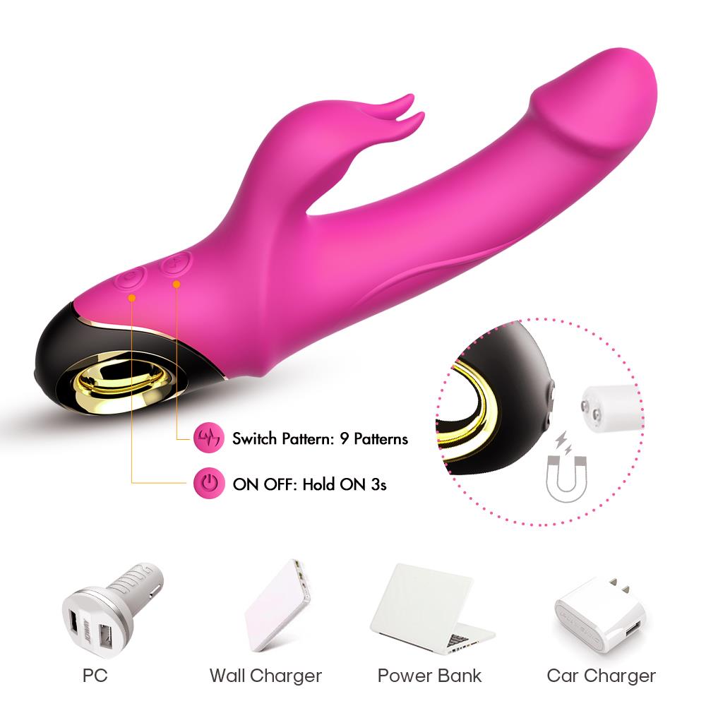 Bossoftoys - 52-00014 - Air Pressure Vibrator - Waterproof - Air Sucker - Oral Sucker - 9 vibration modes - Stylish - 10 Modes - Rechargeable - Pink