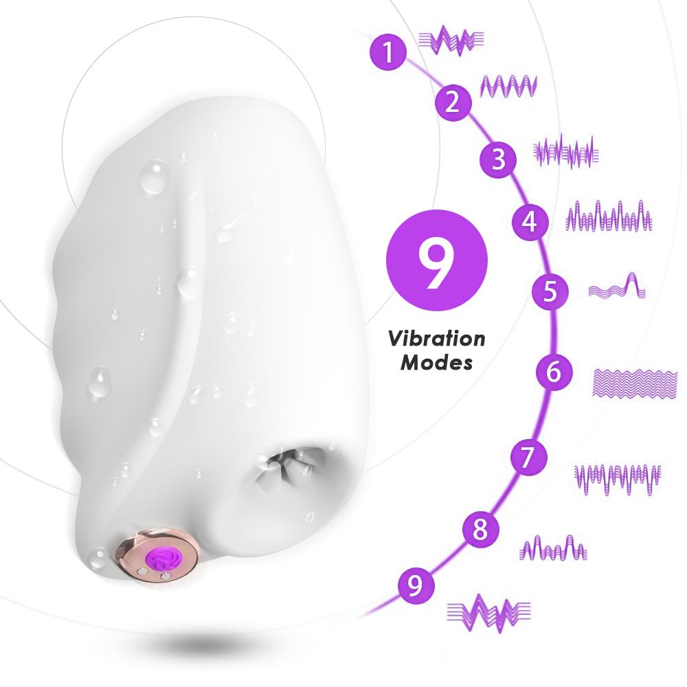 Bossoftoys - 52-00020-1 - Masturbator White - Textured vibrating male masturbator - Suction Cup - 10 Vibration modes