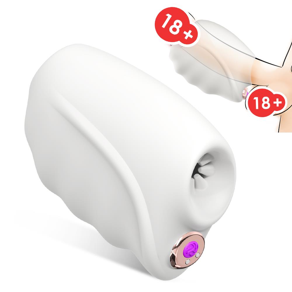 Bossoftoys - 52-00020-1 - Masturbator White - Textured vibrating male masturbator - Suction Cup - 10 Vibration modes