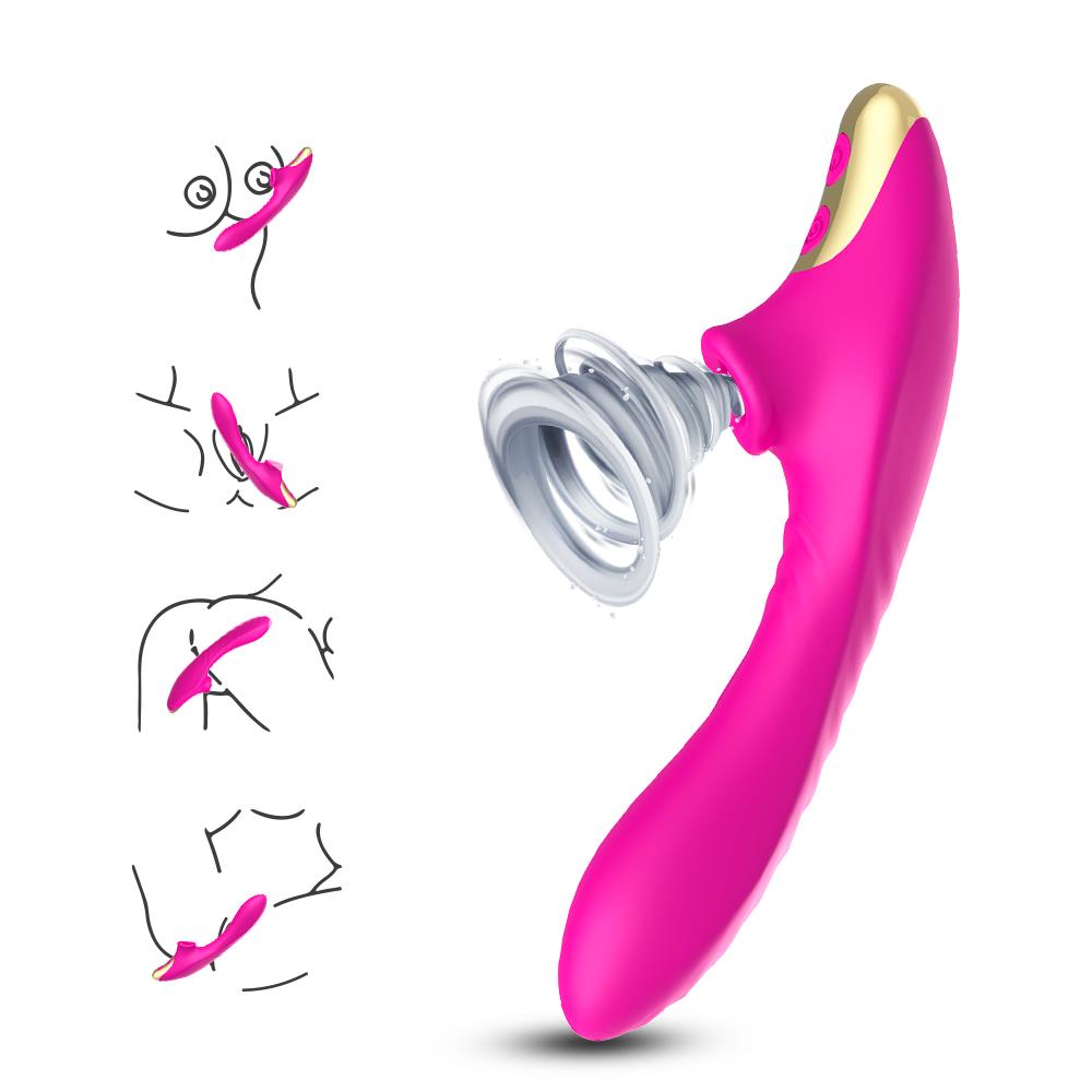 Bossoftoys- 52-00021 - Air Pressure Vibrator - Waterproof - Air Sucker - Oral Sucker - 9 vibration modes - Stylish - 10 Modes - Rechargeable - Pink