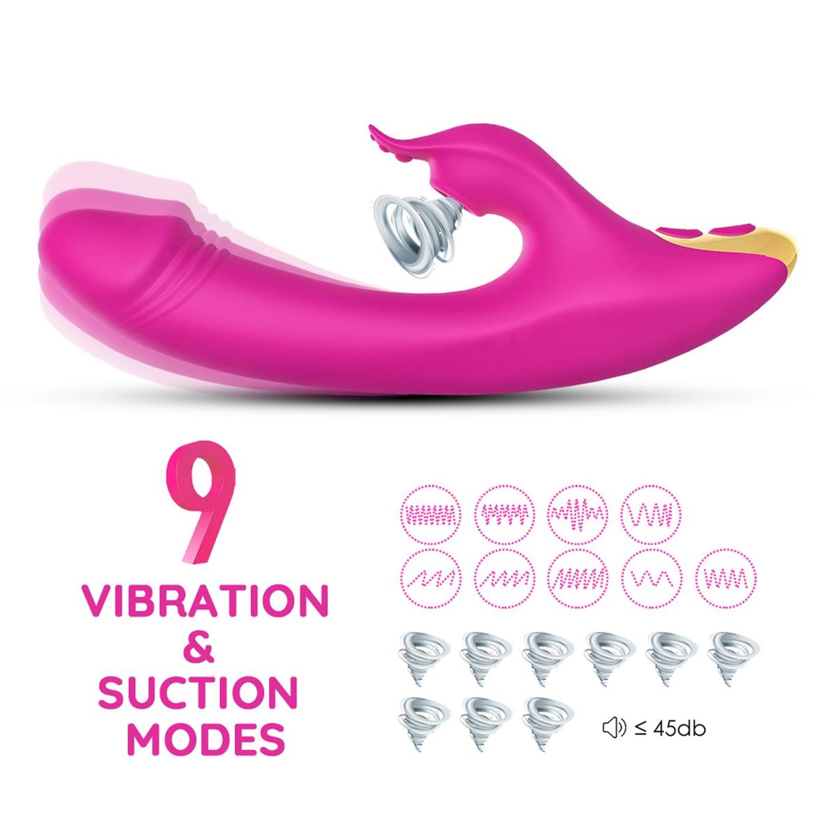 Bossoftoys - Amant pink - vibrator - 4 pulsation modes - G-spot - 52-00022 - USB rechargeable - 100% waterproof - 9 vibration modes