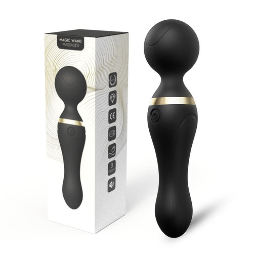 Boysoftoys - 52-00023 - Freeza black - Silicone Massager Black USB - 9 Vibration mode - Mini wand