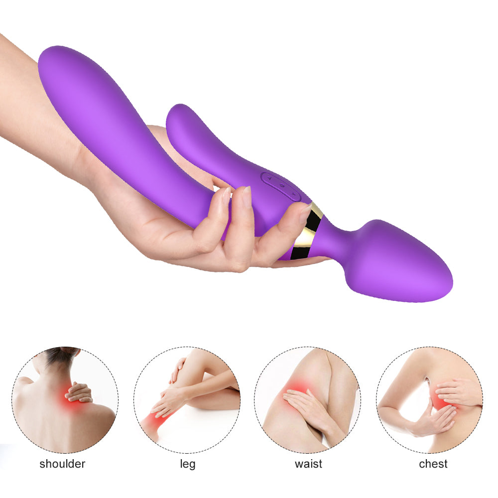 Bossoftoys - 52-00027-1 - Magic Wand Purple Silicone Massager USB - 9 Vibration mode