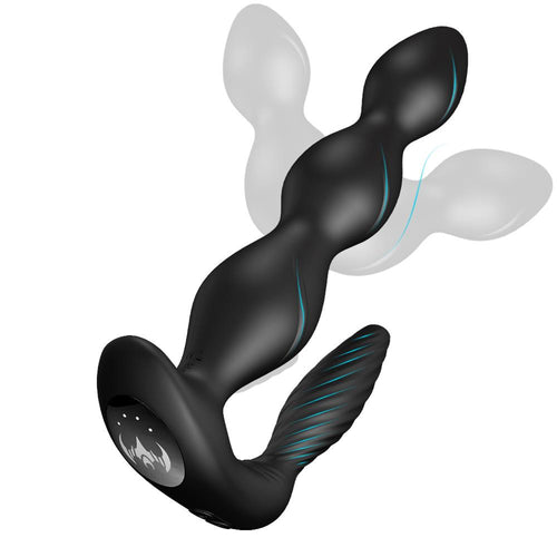 Boysoftoys - Maxfun black - 52-00045 - Silicone Massager - Remote control - Prostate Massager - 7 vibration modes - 4 rotation functions - Black