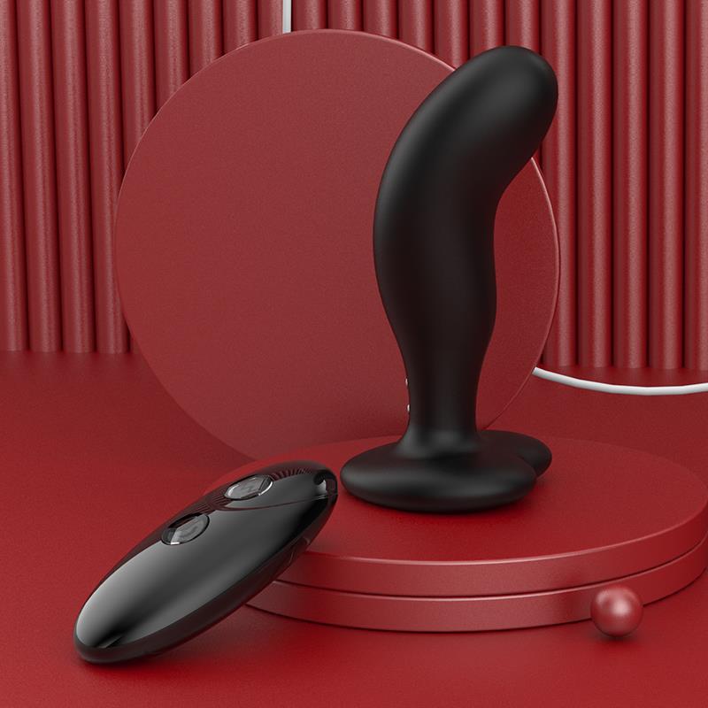 Bossoftoys Driller black Prostate Massager - Silicone - Remote control - 7 vibration modes - 52-00046