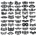 Kinky Pleasure - KPVM01 to KPVM50 - Venetian Mask – 50 Elegant Black Lace-Style Models