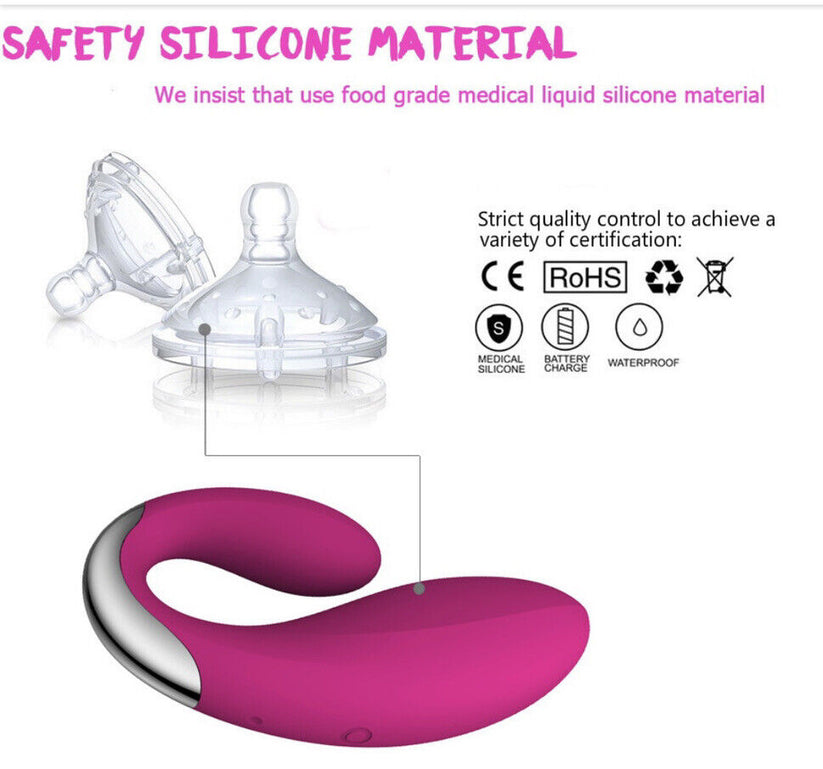 Besuper - Couple Vibrator With Remote Control - Pink Silicone - Usb Rechargeable