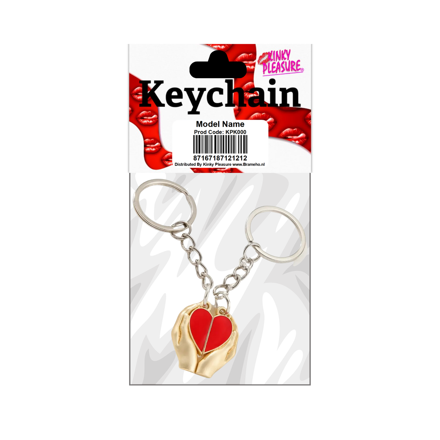 Kinky Pleasure - KPK058 - Keychain - Hand Making Heart For Couple - 1 Pair